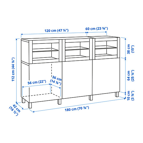 BESTÅ storage combination with doors