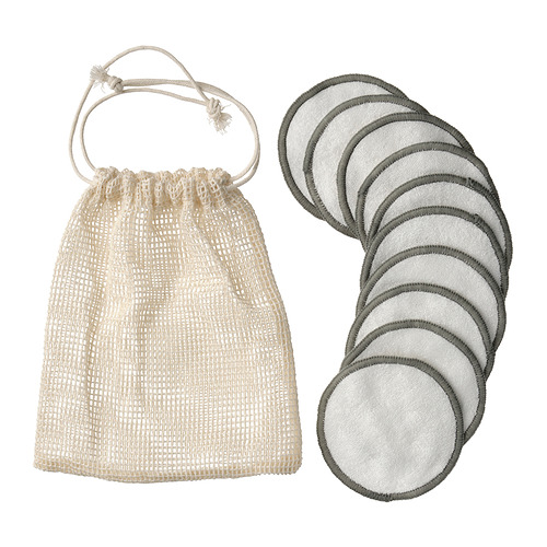 ÅKERRÄTTIKA reusable cleansing pads with bag