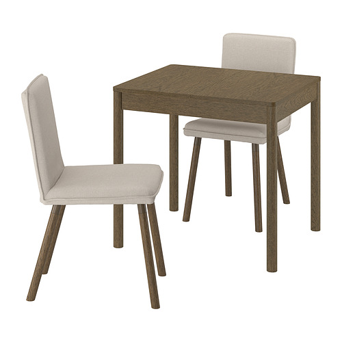 TONSTAD/TONSTAD - 一檯兩椅, 褐色 橡木飾面/Fridtuna淺米黃色 褐色橡木紋, 80/120x70 厘米 | IKEA 香港及澳門 - PE979943_S4