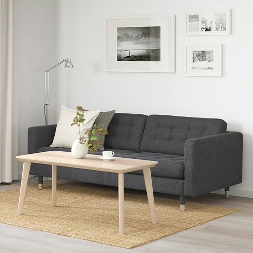 Landskrona - 3-Seat Sofa, Gunnared Dark Grey/Metal | Ikea Hong Kong And  Macau