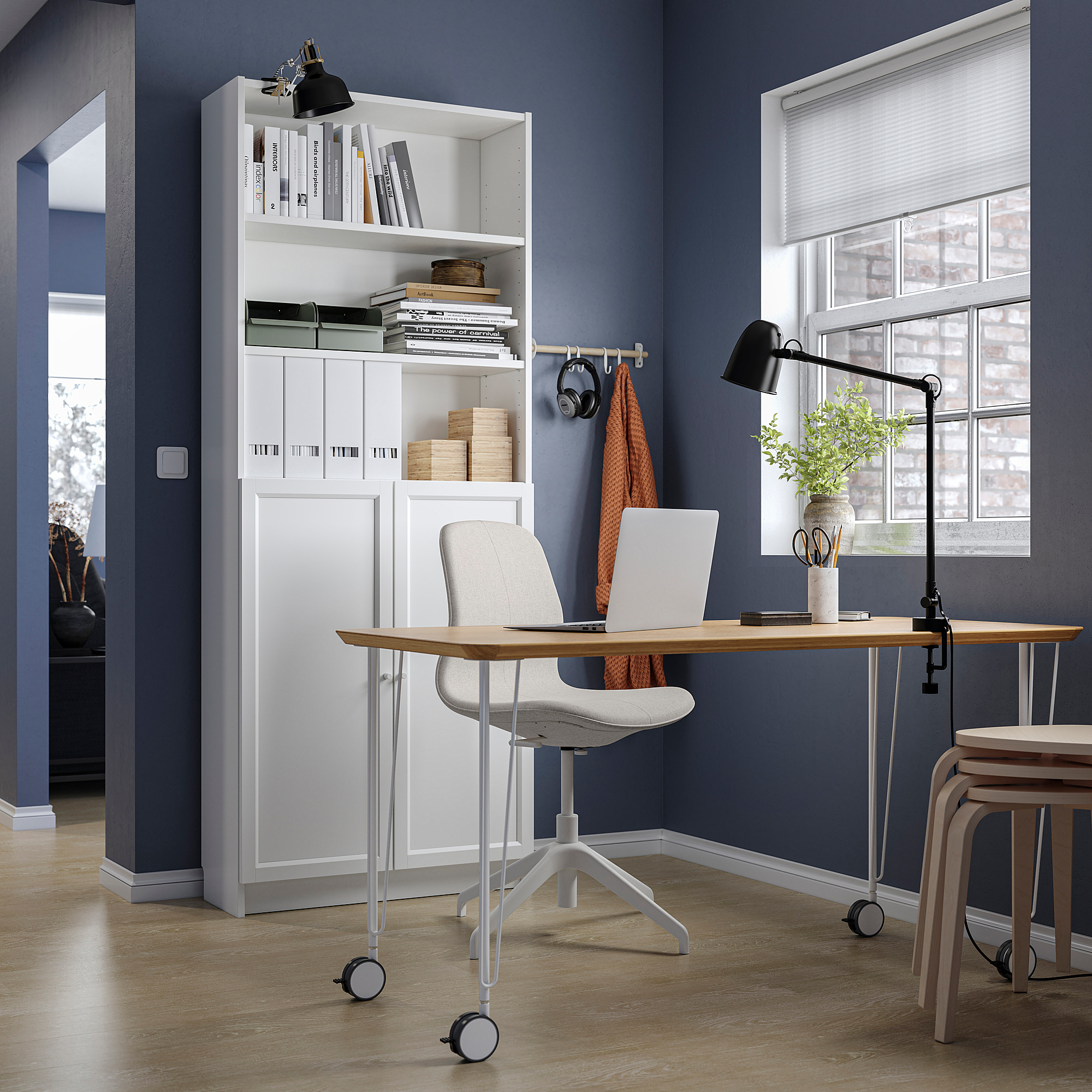 BILLY bookcase with doors