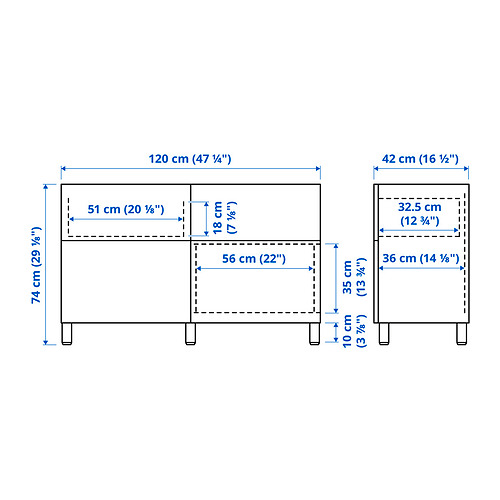 BESTÅ storage combination w doors/drawers