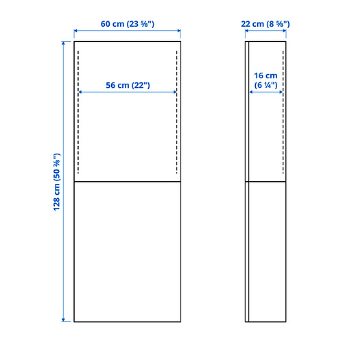 BESTÅ wall cabinet with 2 doors