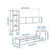 BESTÅ TV storage combination/glass doors