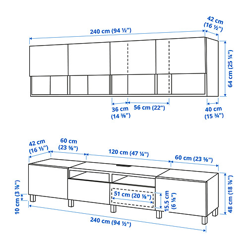 BESTÅ TV storage combination