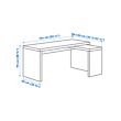 MALM desk with pull-out panel