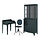 LOMMARP/BJÖRKBERGET - desk and storage combination, and swivel chair blue-green | IKEA Hong Kong and Macau - PE834608_S1