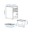 TROFAST storage combination with box/trays