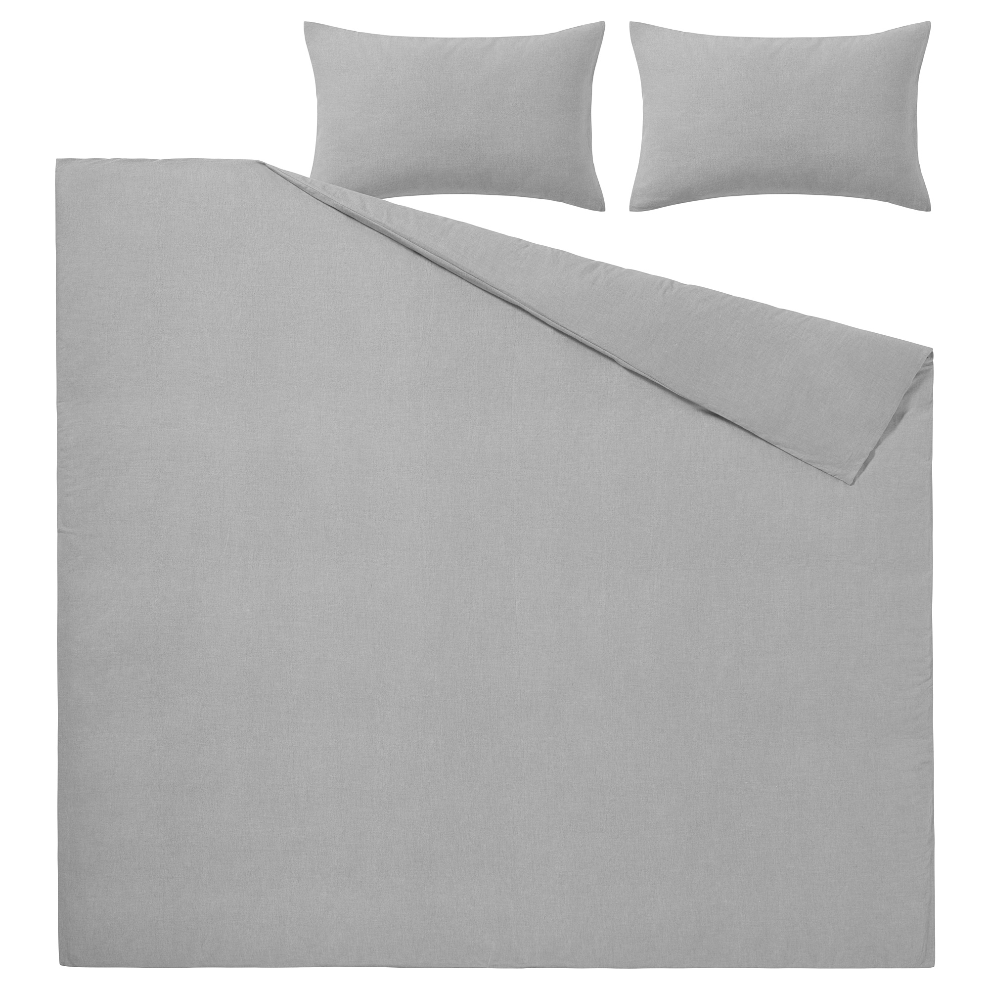 GROVSNÄRJA duvet cover and 2 pillowcases