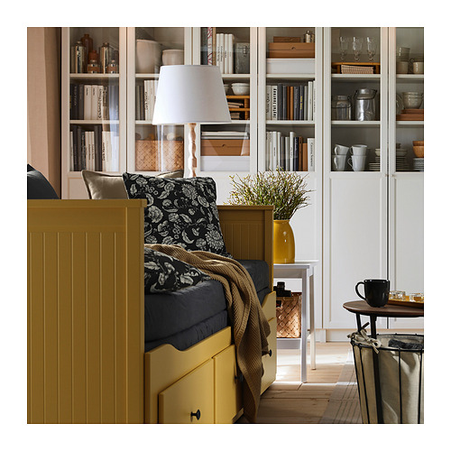 HEMNES day-bed w 3 drawers/2 mattresses