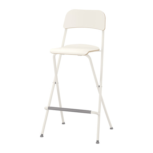 FRANKLIN bar stool with backrest, foldable