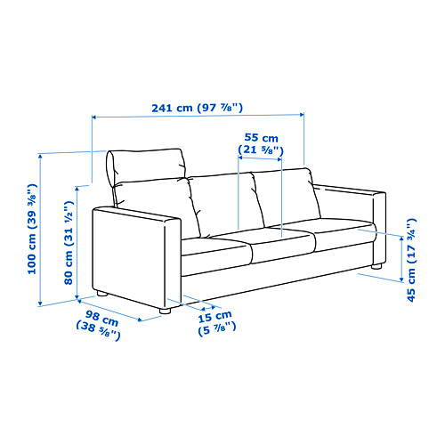 VIMLE 3-seat sofa