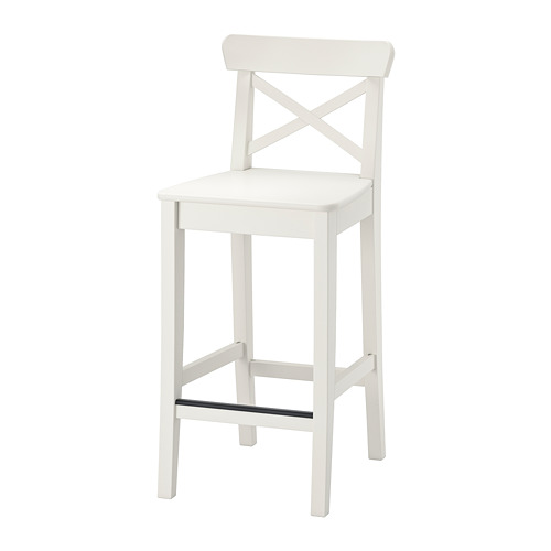 INGOLF bar stool with backrest
