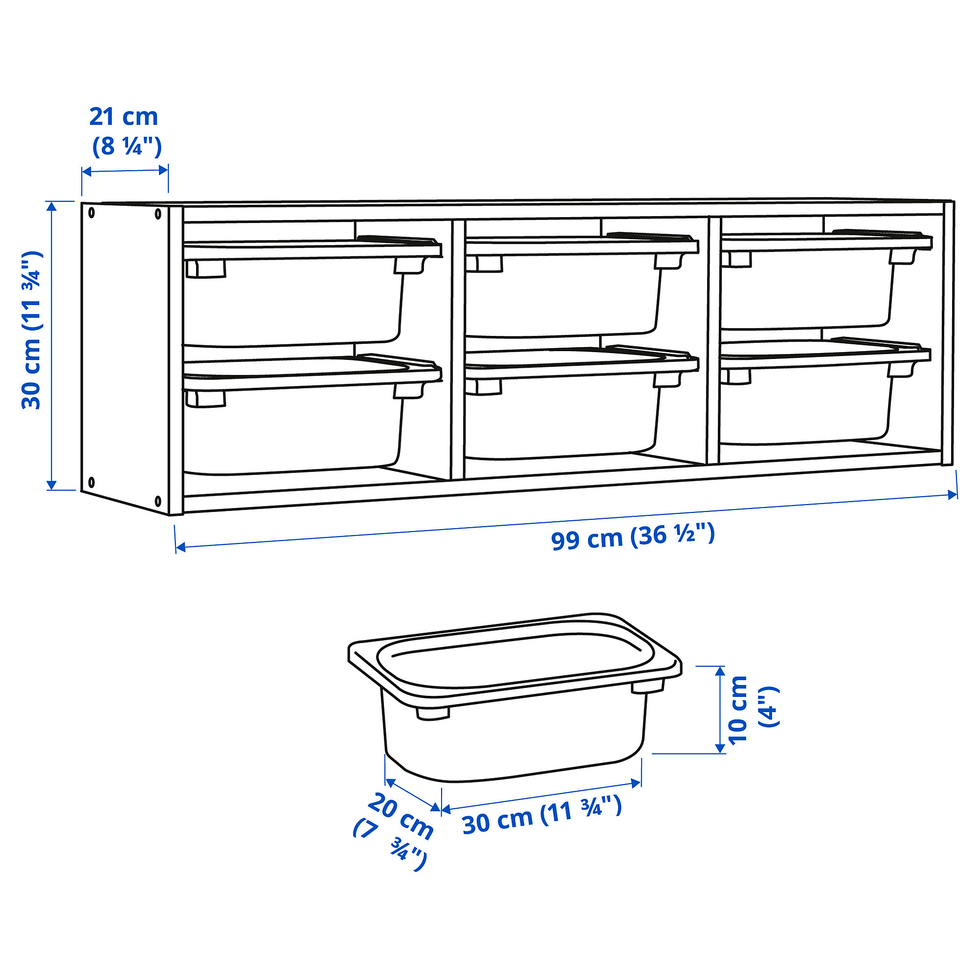 TROFAST wall storage
