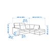 VIMLE corner sofa, 4-seat