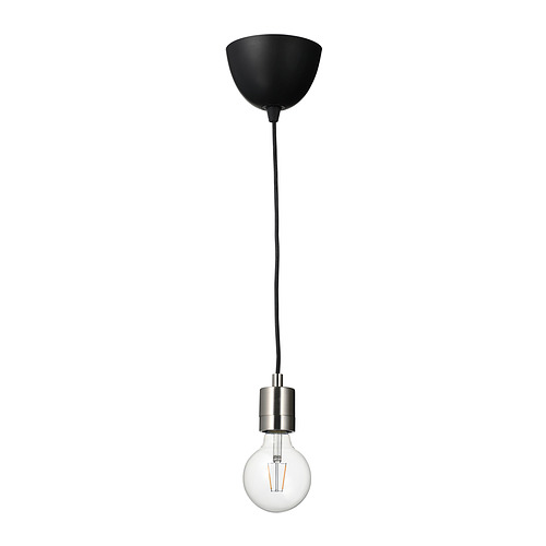 LUNNOM/SKAFTET pendant lamp with light bulb