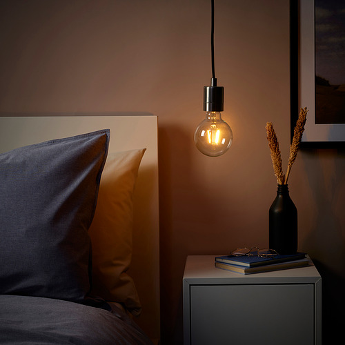 LUNNOM/SKAFTET pendant lamp with light bulb