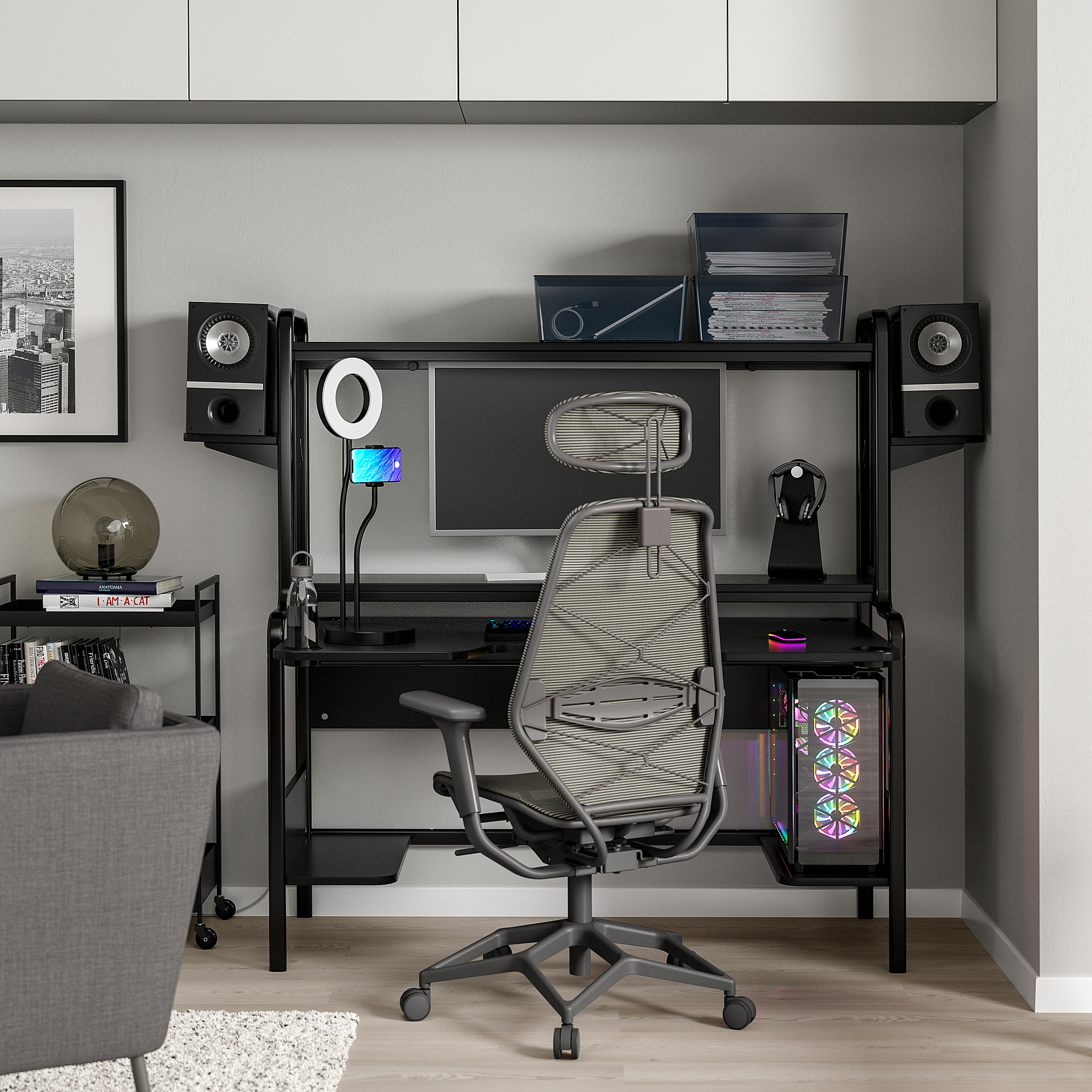 STYRSPEL/FREDDE gaming desk and chair