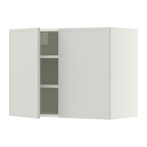 METOD wall cabinet with shelves/2 doors