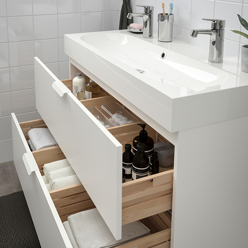 BRÅVIKEN/GODMORGON wash-stand with 2 drawers
