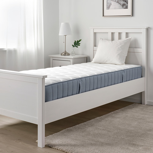 VÅGSTRANDA pocket sprung mattress, firm/light blue, single