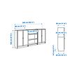 BILLY/OXBERG bookcase combination with doors