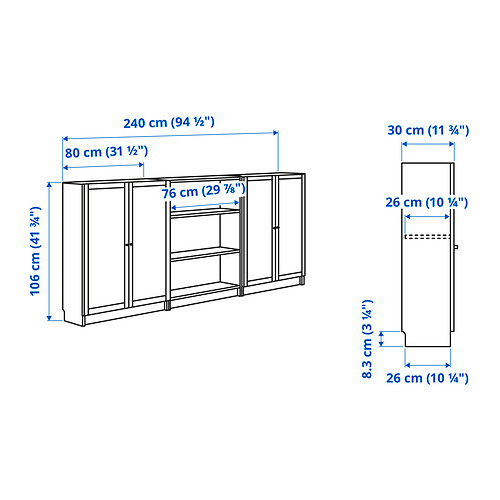 BILLY/EKET storage combination with doors