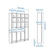 BILLY/OXBERG 書櫃附門板／玻璃門組合