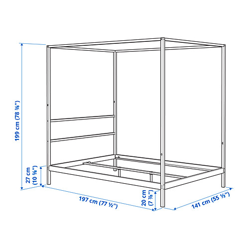 VITARNA four-poster bed frame