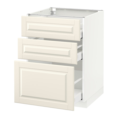 METOD base cabinet with 3 drawers