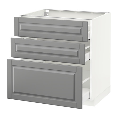 METOD base cabinet with 3 drawers