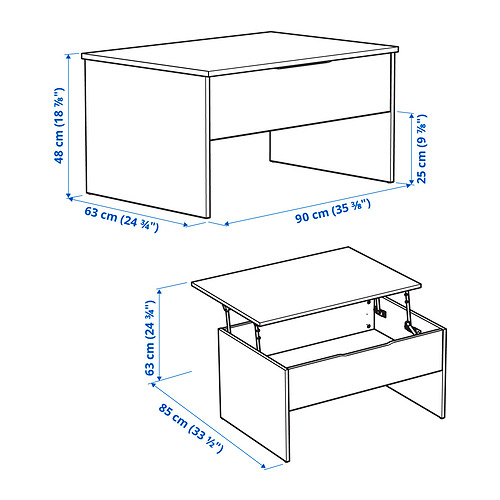 ÖSTAVALL adjustable coffee table