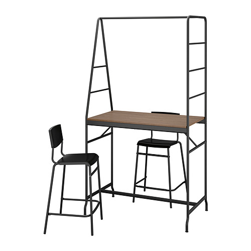 STIG/HÅVERUD table and 2 stools
