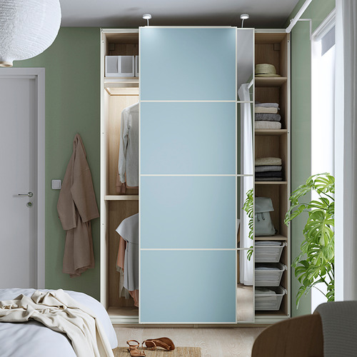 PAX/MEHAMN/AULI wardrobe with sliding doors