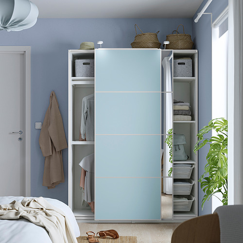 PAX/MEHAMN/AULI wardrobe with sliding doors