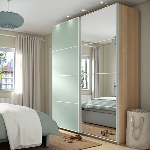 PAX/MEHAMN/AULI wardrobe with sliding doors