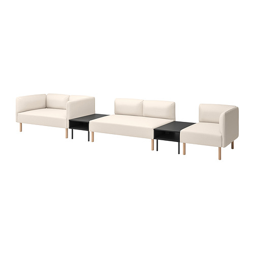 LILLEHEM 5-seat modular sofa with side table