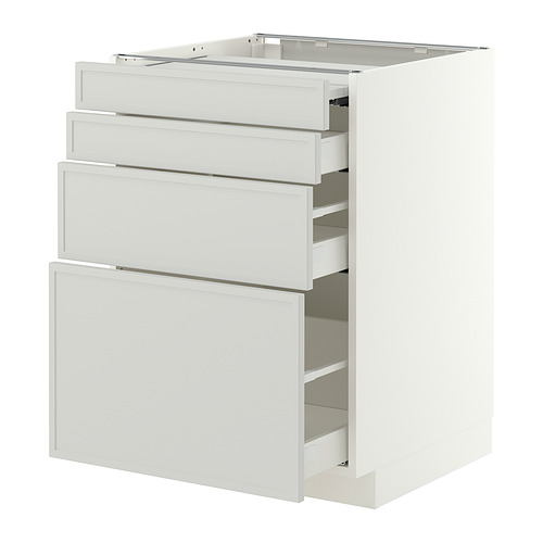 METOD/MAXIMERA 地櫃連拉出式工作檯面/3抽屜