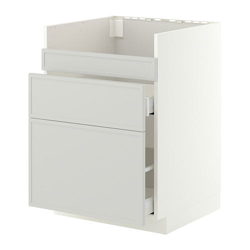 METOD/MAXIMERA HAVSEN星盆用地櫃連3面板/2抽屜