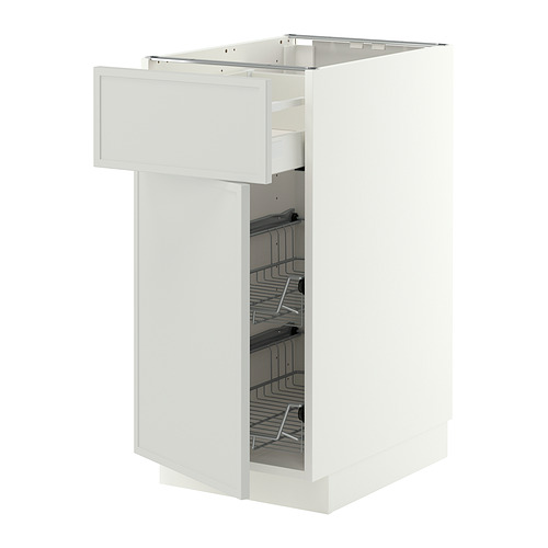 METOD/MAXIMERA 地櫃連鋼條籃/抽屜/門