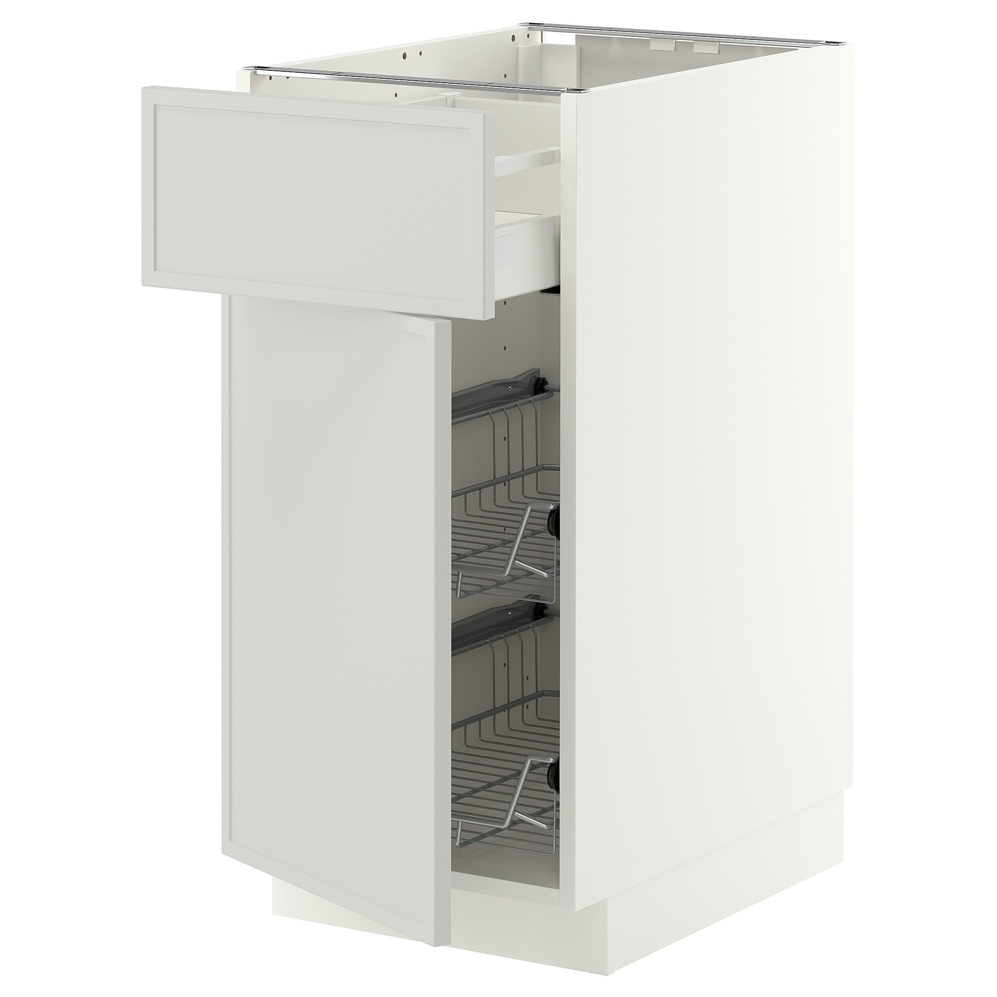 METOD/MAXIMERA base cab w wire basket/drawer/door