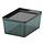 KUGGIS - box with lid, 13x18x8 cm, transparent black | IKEA Hong Kong and Macau - PE835605_S1