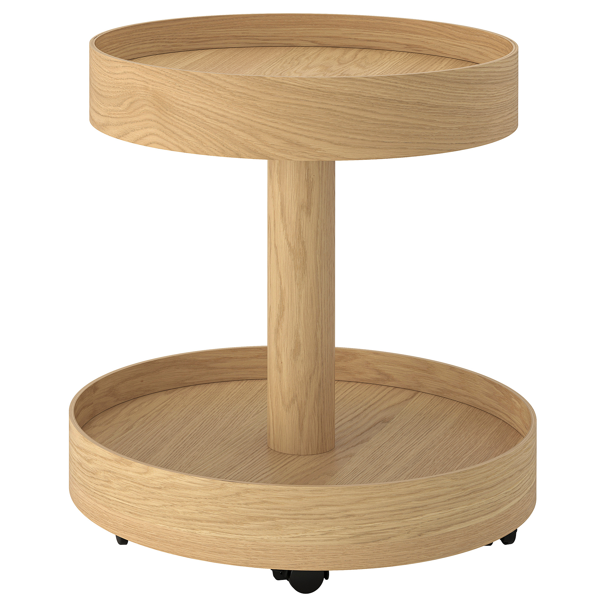 STOCKHOLM 2025 - side table on castors, oak veneer | IKEA Hong