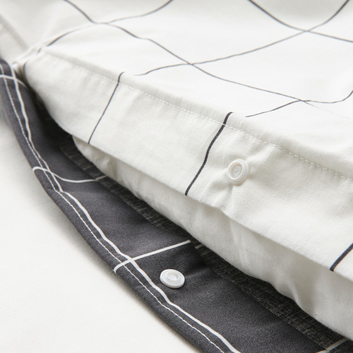 VITKLÖVER duvet cover and pillowcase