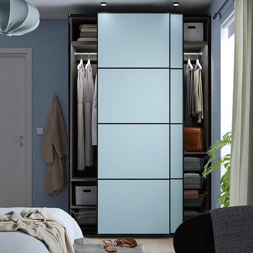 PAX/MEHAMN wardrobe with sliding doors