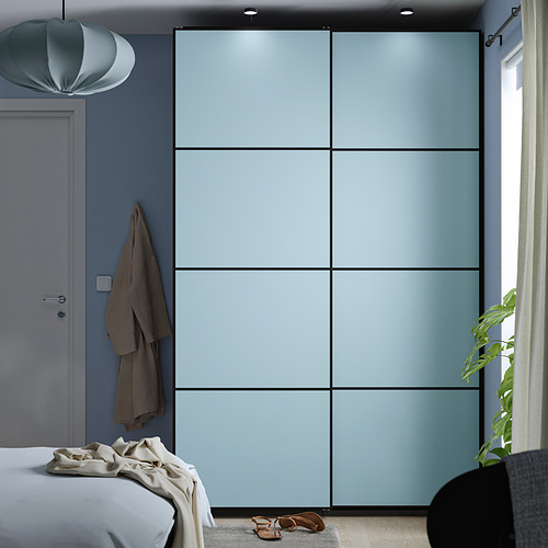 PAX/MEHAMN wardrobe with sliding doors