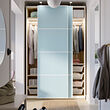 PAX/MEHAMN wardrobe with sliding doors