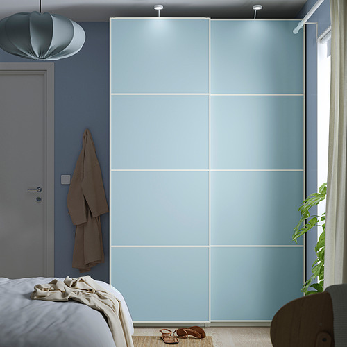 PAX/MEHAMN wardrobe with sliding doors