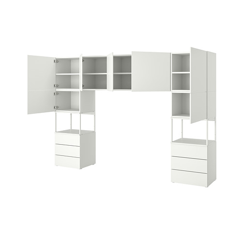 PLATSA wardrobe with 7 doors+6 drawers