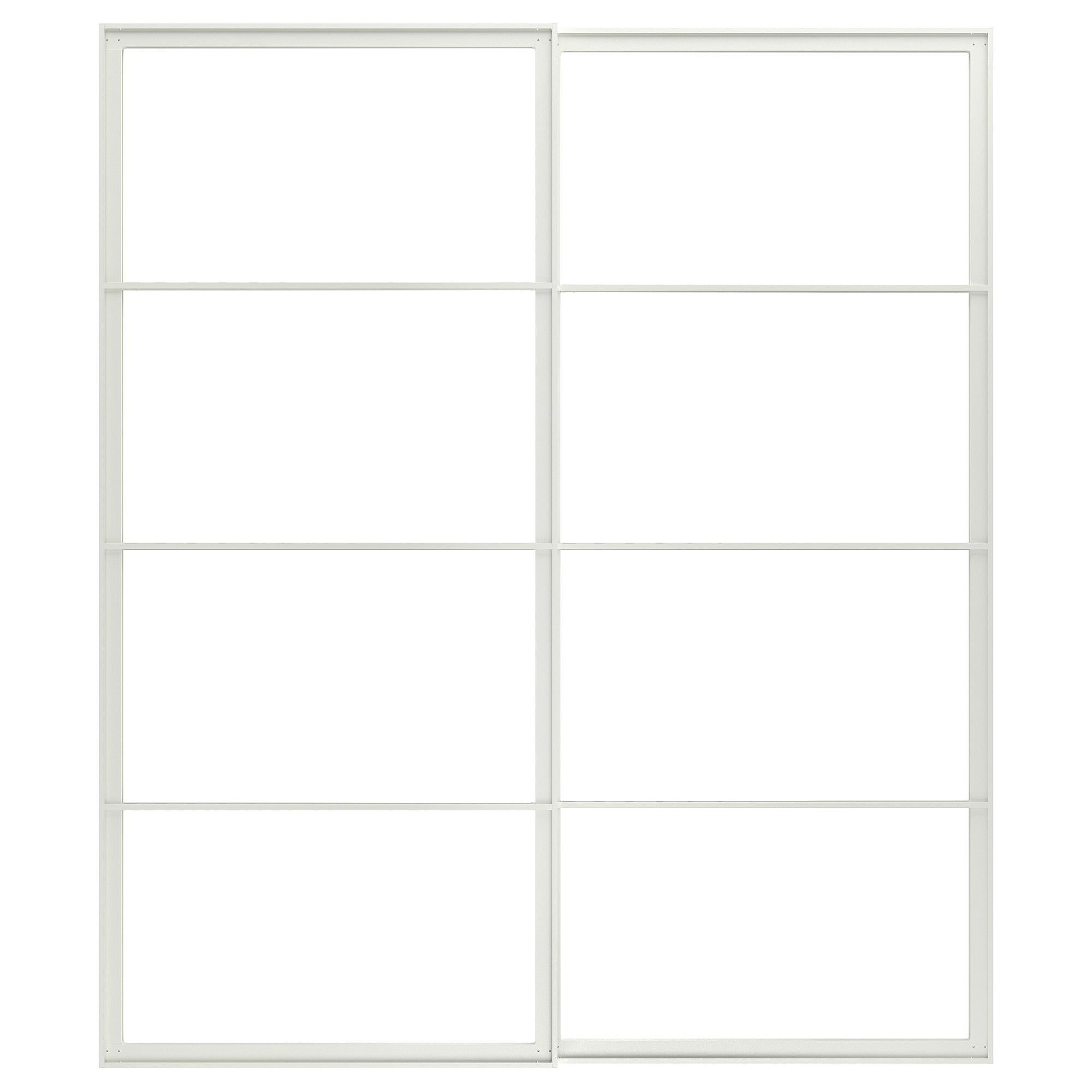 PAX pair of sliding door frames w rail